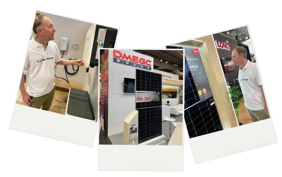 Solar panel comparison collage